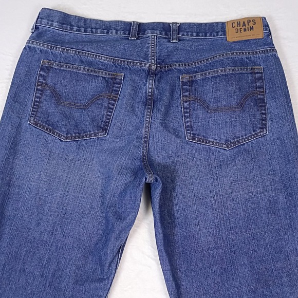 Vintage Chaps Jeans Mens Size 40x32 Straight Fit Blue Denim Relaxed Casual - Picture 9 of 16